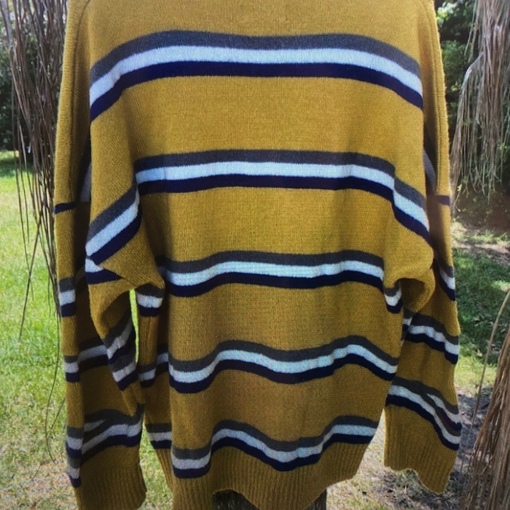 Striped Mustard Cardigan Sweater